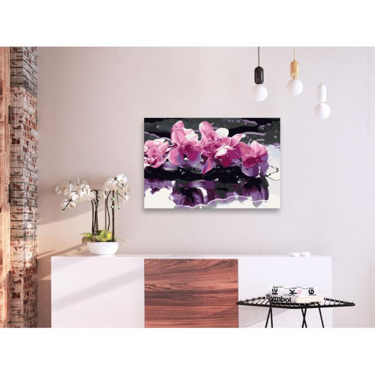 Paris Prix Tableau à Peindre Soi-Même  Orchidée Violette  40x60cm
