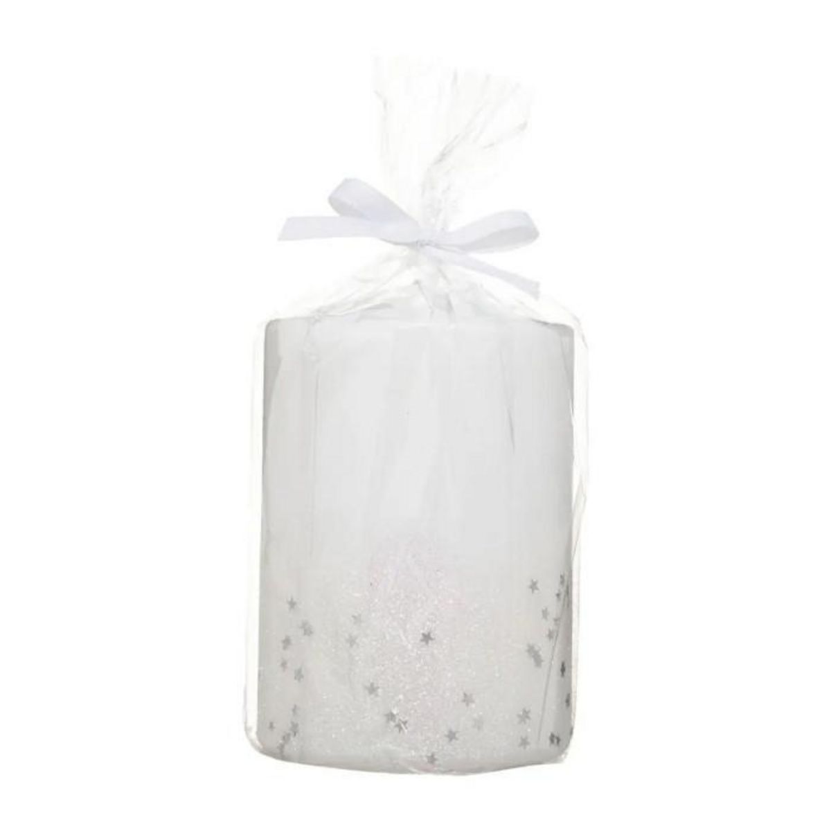 ATMOSPHERA Bougie Déco Paillettes  Colorama  90g Blanc