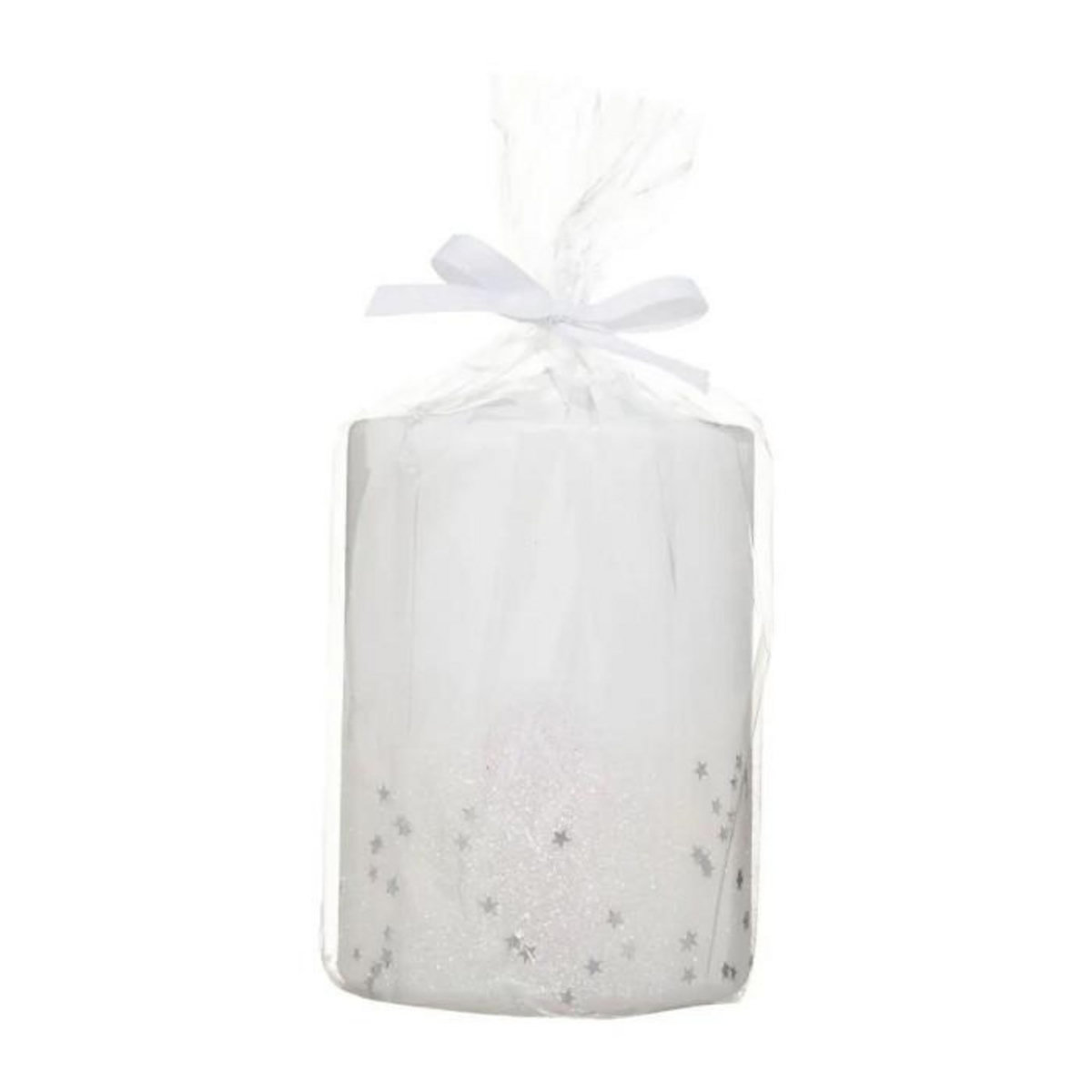 ATMOSPHERA Bougie Déco Paillettes  Colorama  90g Blanc