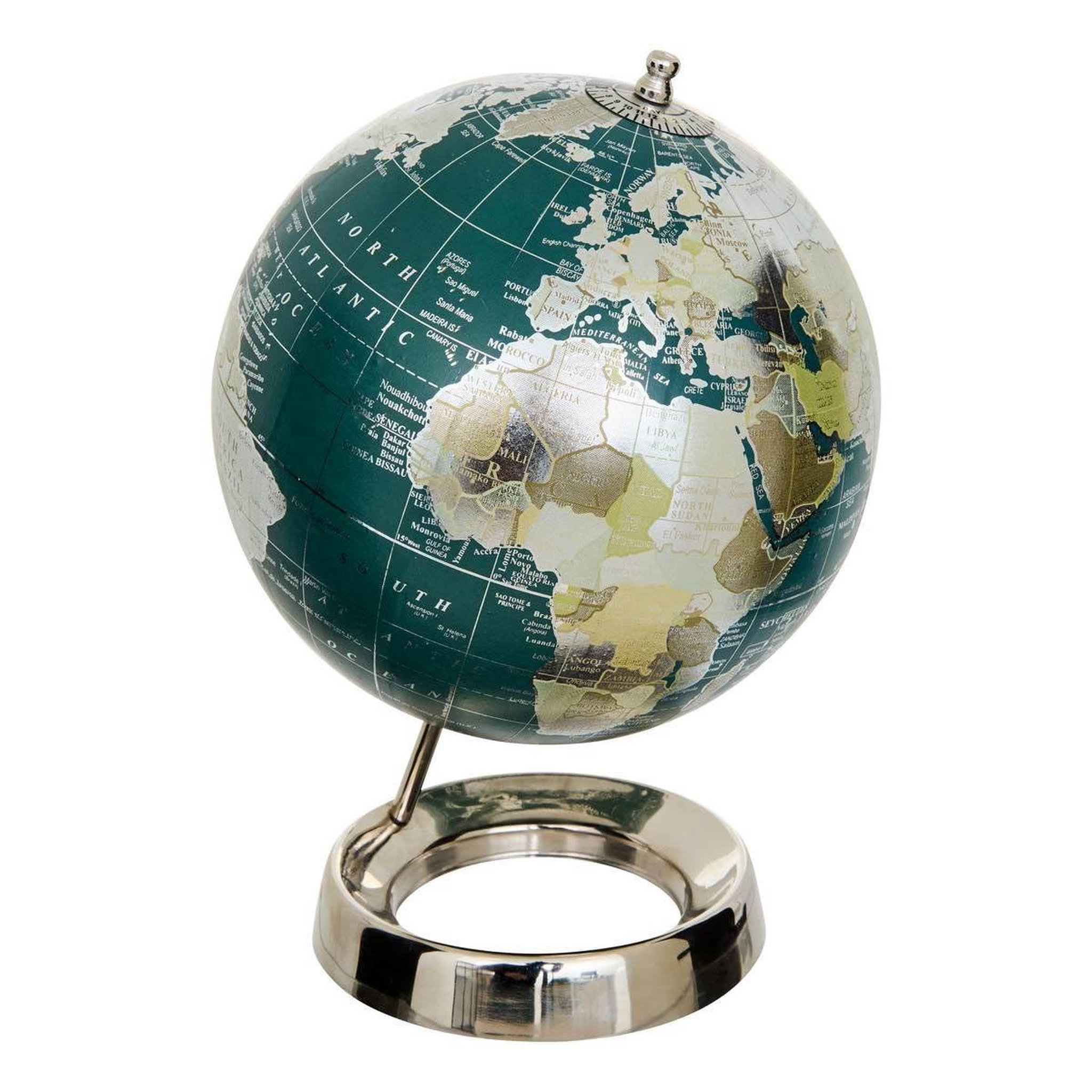 ATMOSPHERA Globe déco  the palm resort  28cm bleu
