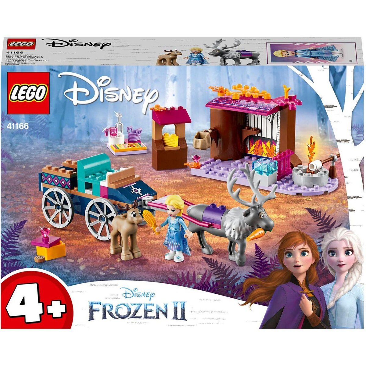 LEGO Disney 41166 L&rsquo;Aventure en Calèche d&rsquo;Elsa, Jouet, Écurie, Princesse Elsa et Figurines
