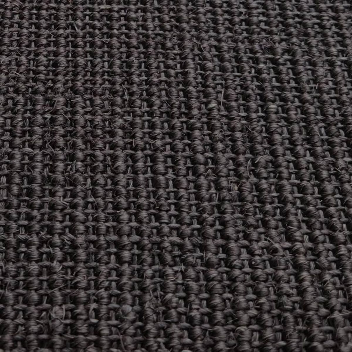 VIDAXL Tapis Sisal naturel 80x250 cm Noir