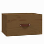Voir la diapositive 2 : VIDAXL Table de chevet murale Marron miel 40x29,5x22 cm