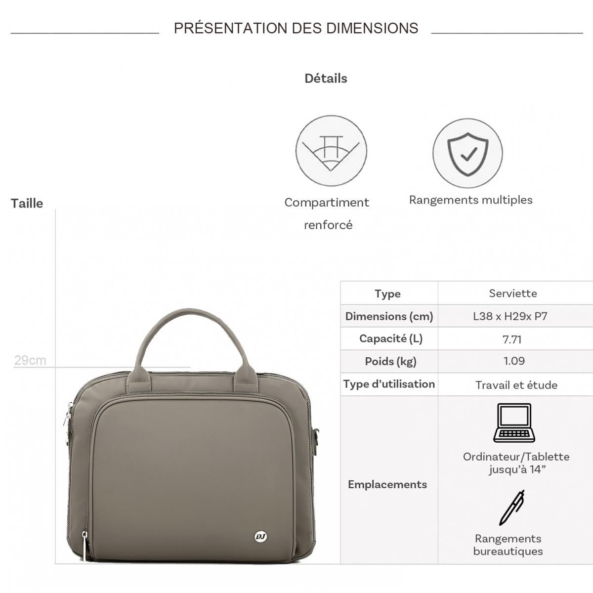 David Jones Serviette porte-ordinateur 14