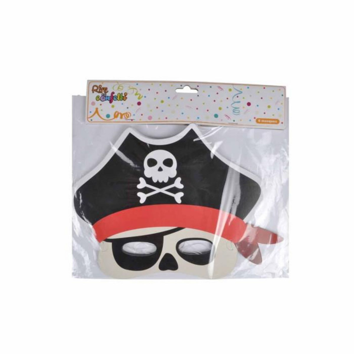Paris Prix Lot de 6 Masques en Papier  Pirates  Noir