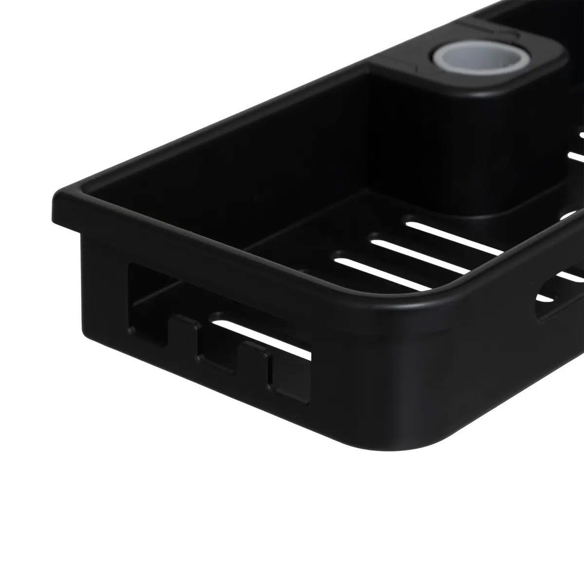 Voir la diapositive 2 : FIVE Étagère colonne de douche  adapt  28cm noir