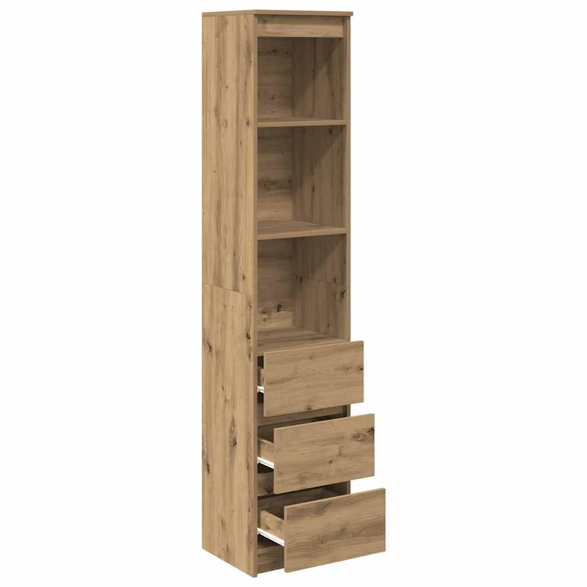 Voir la diapositive 5 : VIDAXL Buffet haut chene artisanal 37,5x35x180 cm bois d'ingenierie
