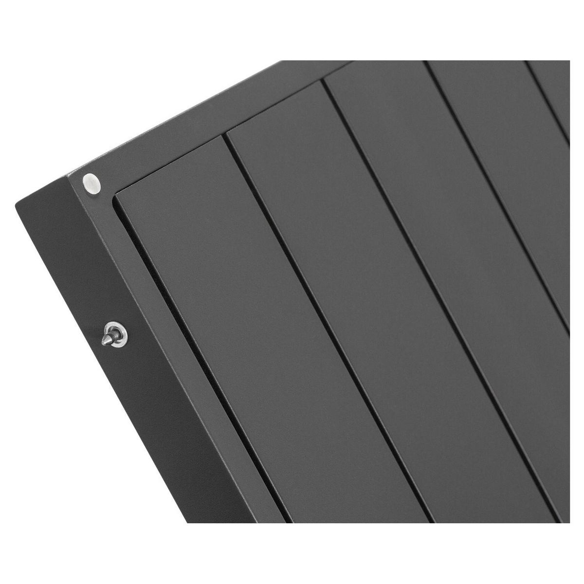 JARDILINE Table de jardin à rallonge - 6/10 places - Aluminium - Anthracite - PALMA