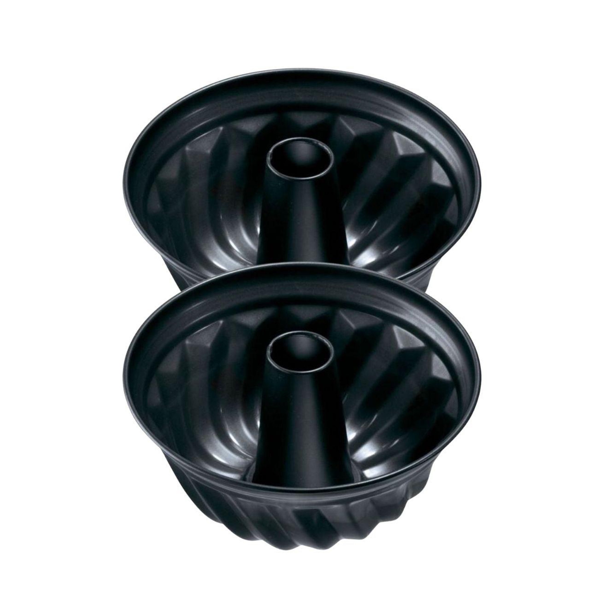ZENKER Lot de 2 moules à gâteaux 25/25/11,5 cm en acier black mettallic black mettallic zenker  black mettallic
