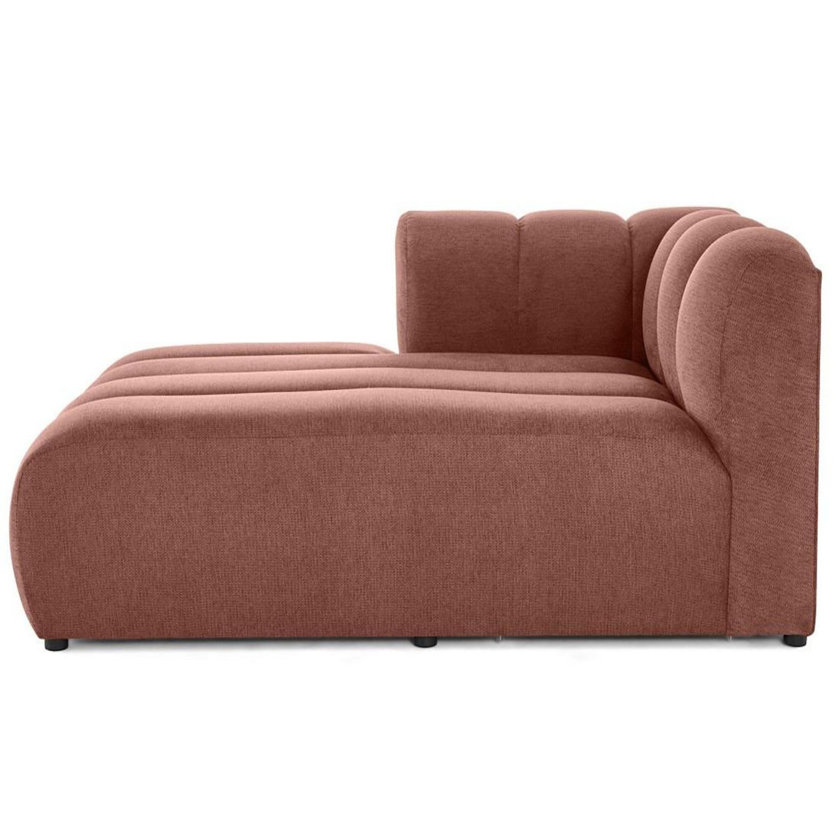 LISA DESIGN Debbie - module d'assise méridienne gauche en tissu texturé