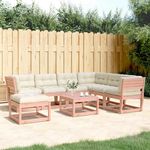 VIDAXL Salon de jardin 7 pcs avec coussins bois massif douglas