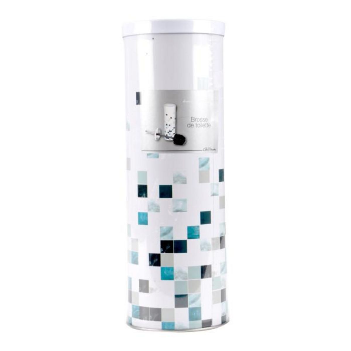 Paris Prix Brosse WC Imprimée  Aqua  27cm Blanc