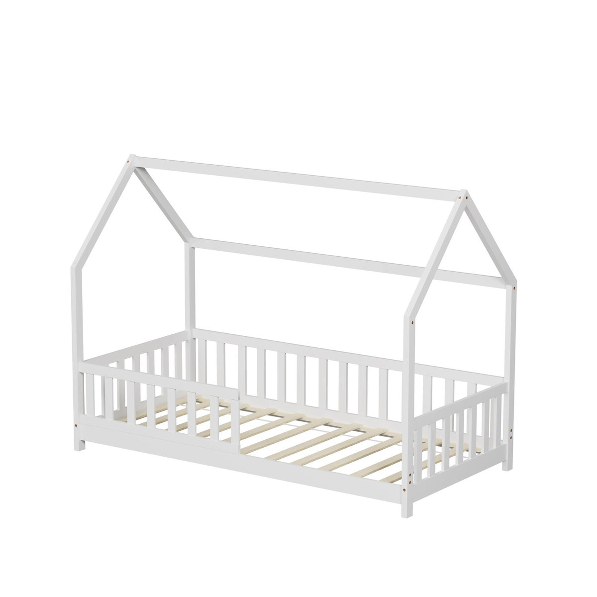 MINEA MINEA | Lit cabane avec barrière TCHOUPI 90x190 cm (matelas non inclus)