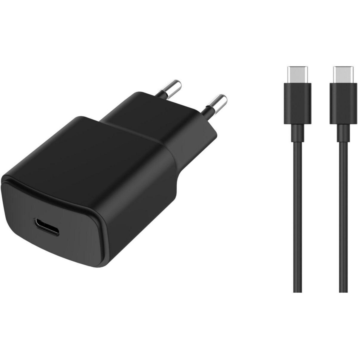 Chargeur secteur USB-C compact avec câble USB-C vers