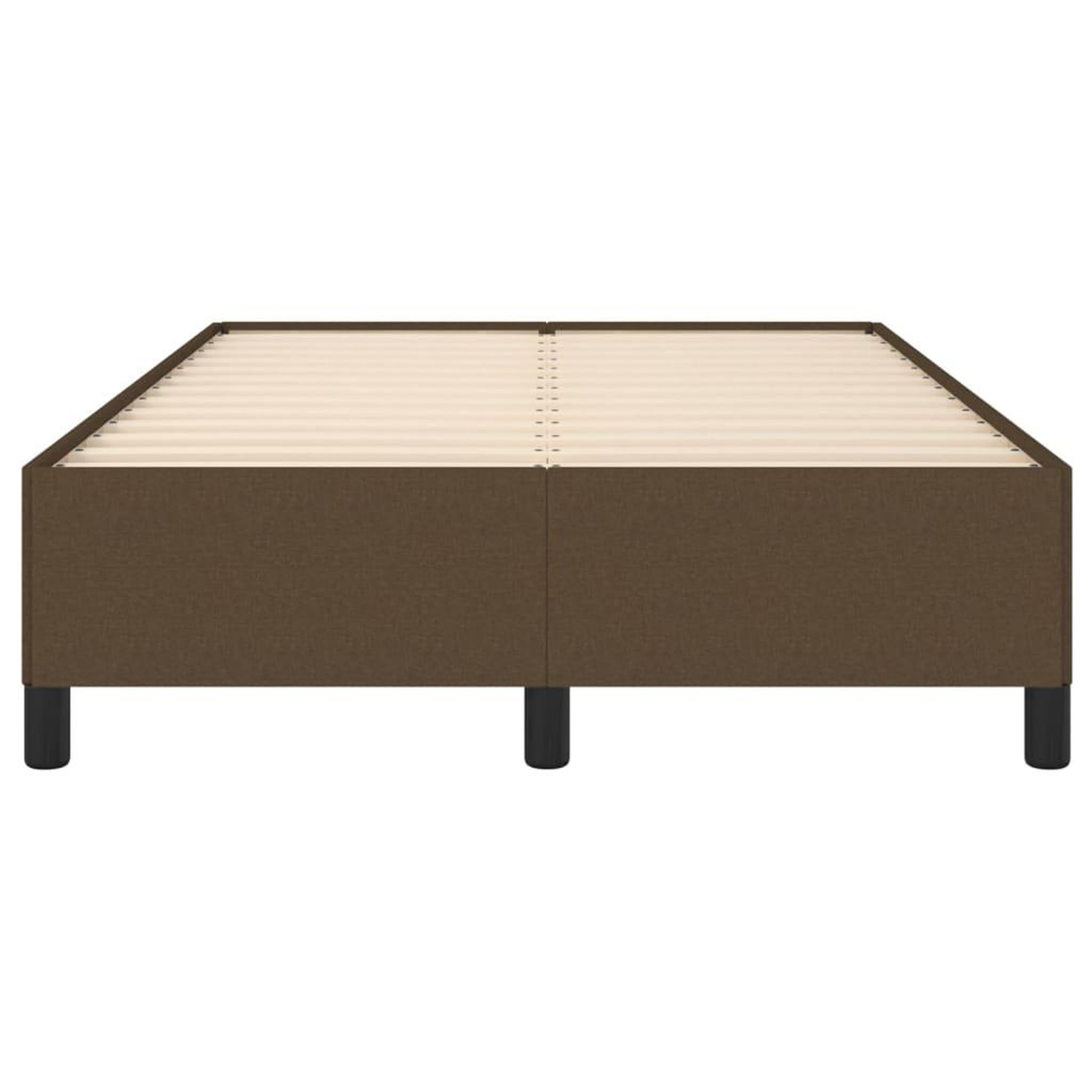 Voir la diapositive 5 : VIDAXL Cadre de lit sans matelas marron fonce 120x190 cm tissu