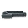 Voir la diapositive 6 : BEST MOBILIER Talisay - canapé d'angle gauche - 5 places - convertible avec coffre - en velours