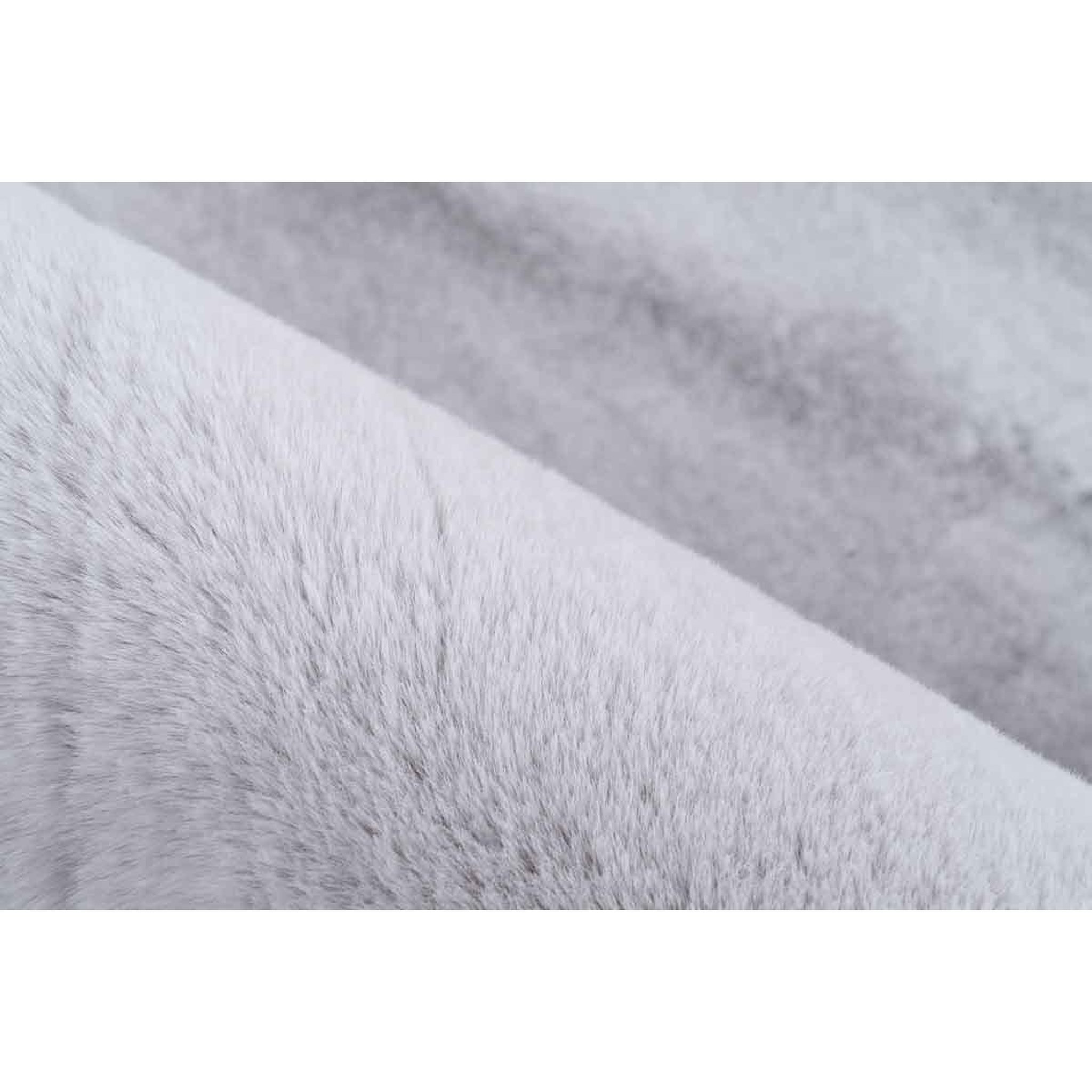 Voir la diapositive 3 : Paris Prix Tapis à poils longs uni  saika  gris & blanc