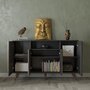 Voir la diapositive 3 : Habitat et Jardin Console en bois  FRN-9004-1  - 35 x 140 x 91 cm - Bois, Noir, Pin Atlantique