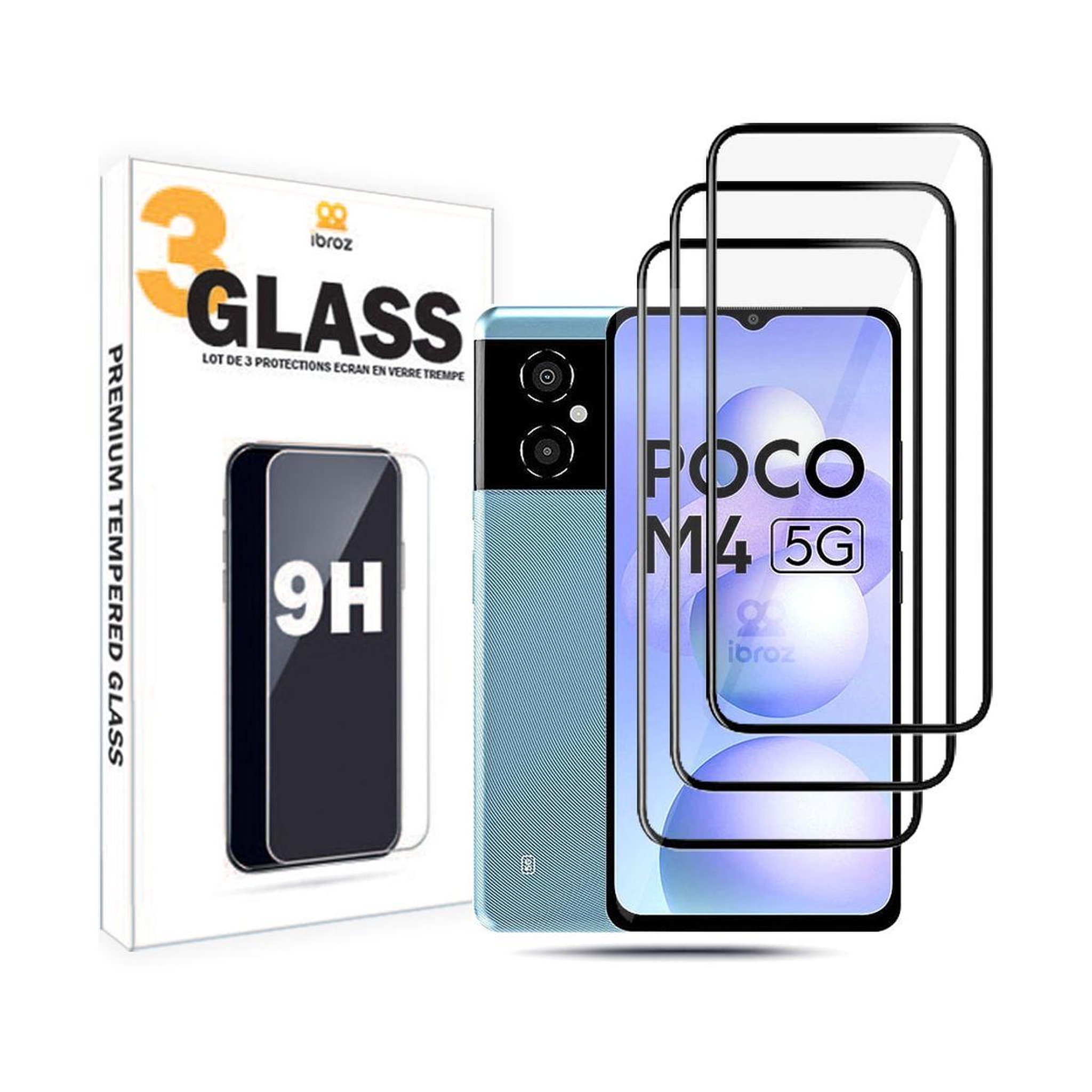 IBROZ Protège écran xiaomi poco m4 5g x3