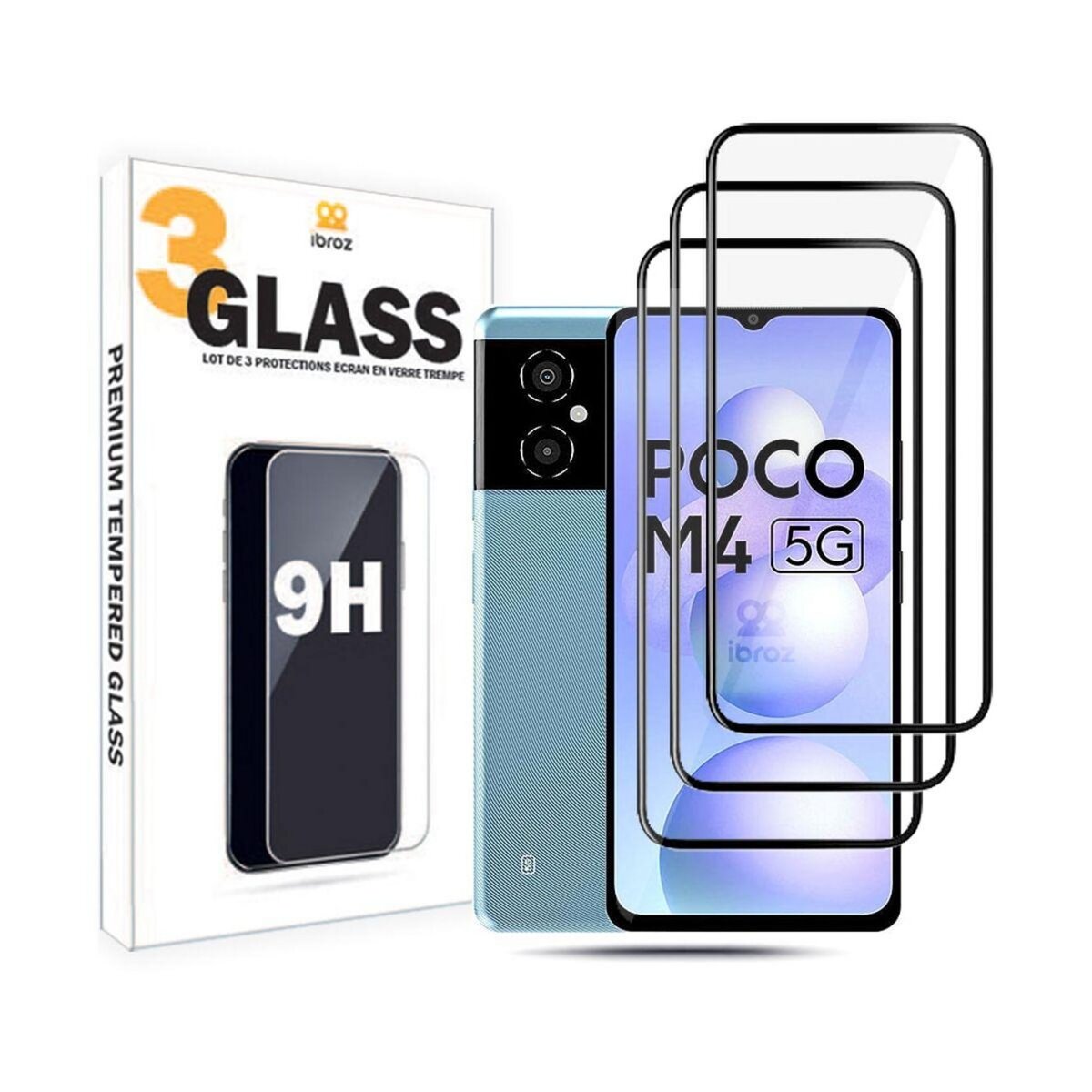 IBROZ Protège écran Xiaomi Poco M4 5G X3