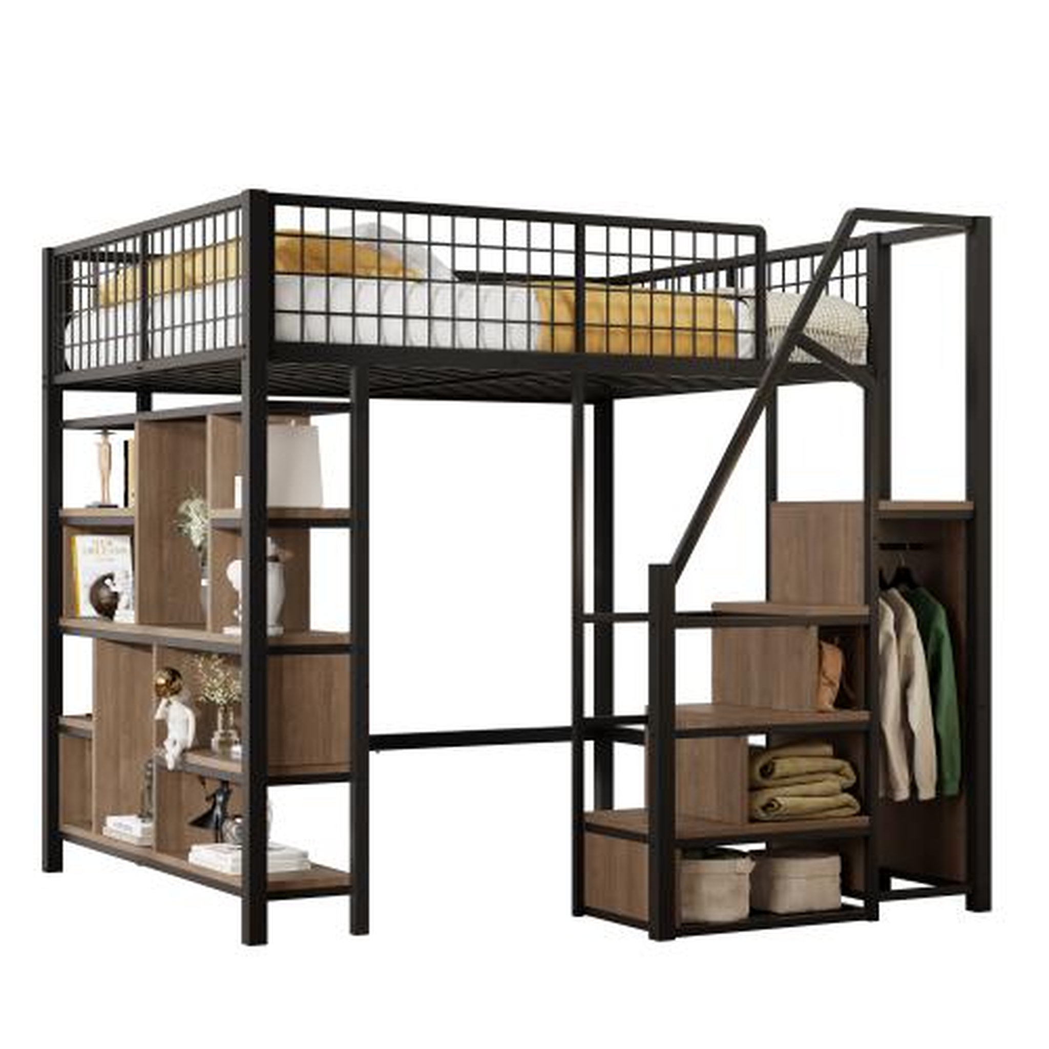 MERAX Lit mezzanine. Coloris disponibles : Blanc, Noir