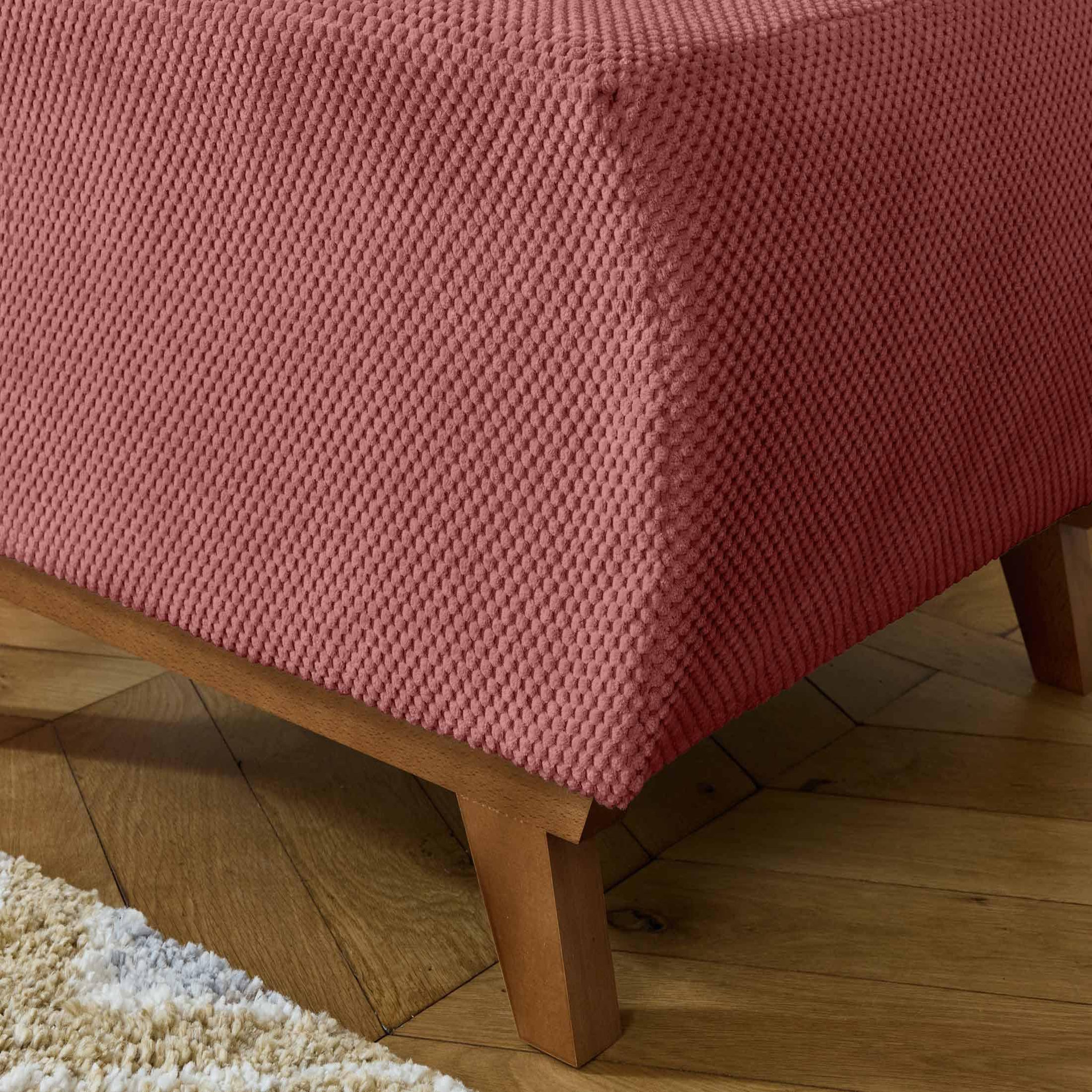 Voir la diapositive 3 : BEST MOBILIER Cristal - pouf modulable - 65 cm - en velours texturé