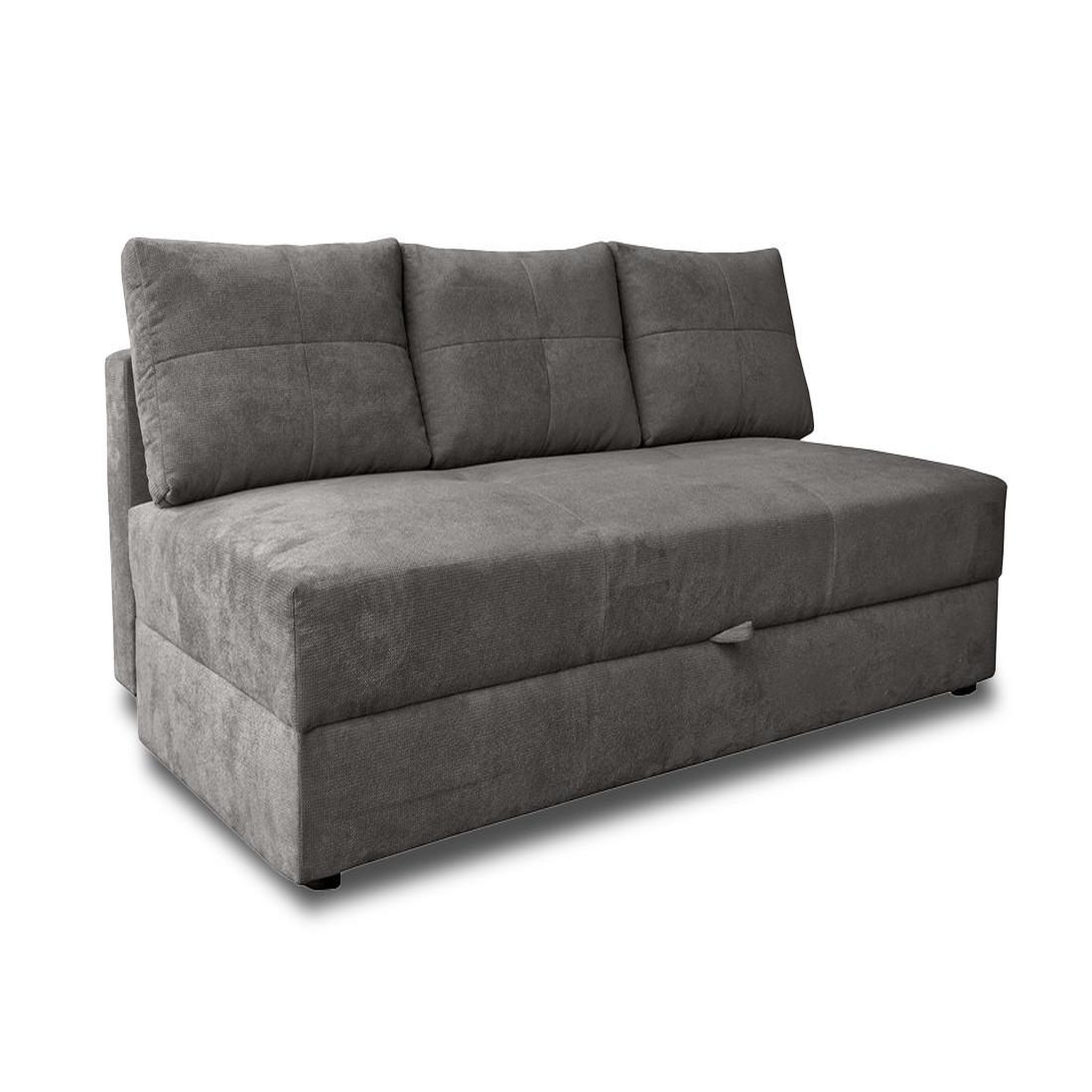Voir la diapositive 2 : BEST MOBILIER Lucina - canapé droit 3 places - convertible avec coffre - en velours