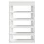 Voir la diapositive 4 : VIDAXL Etagere a chaussures blanc 60x30x98 cm bois d'ingenierie