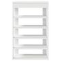 Voir la diapositive 4 : VIDAXL Etagere a chaussures blanc 60x30x98 cm bois d'ingenierie