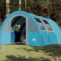 Voir la diapositive 1 : VIDAXL Tente de camping tunnel 4 personnes bleu impermeable