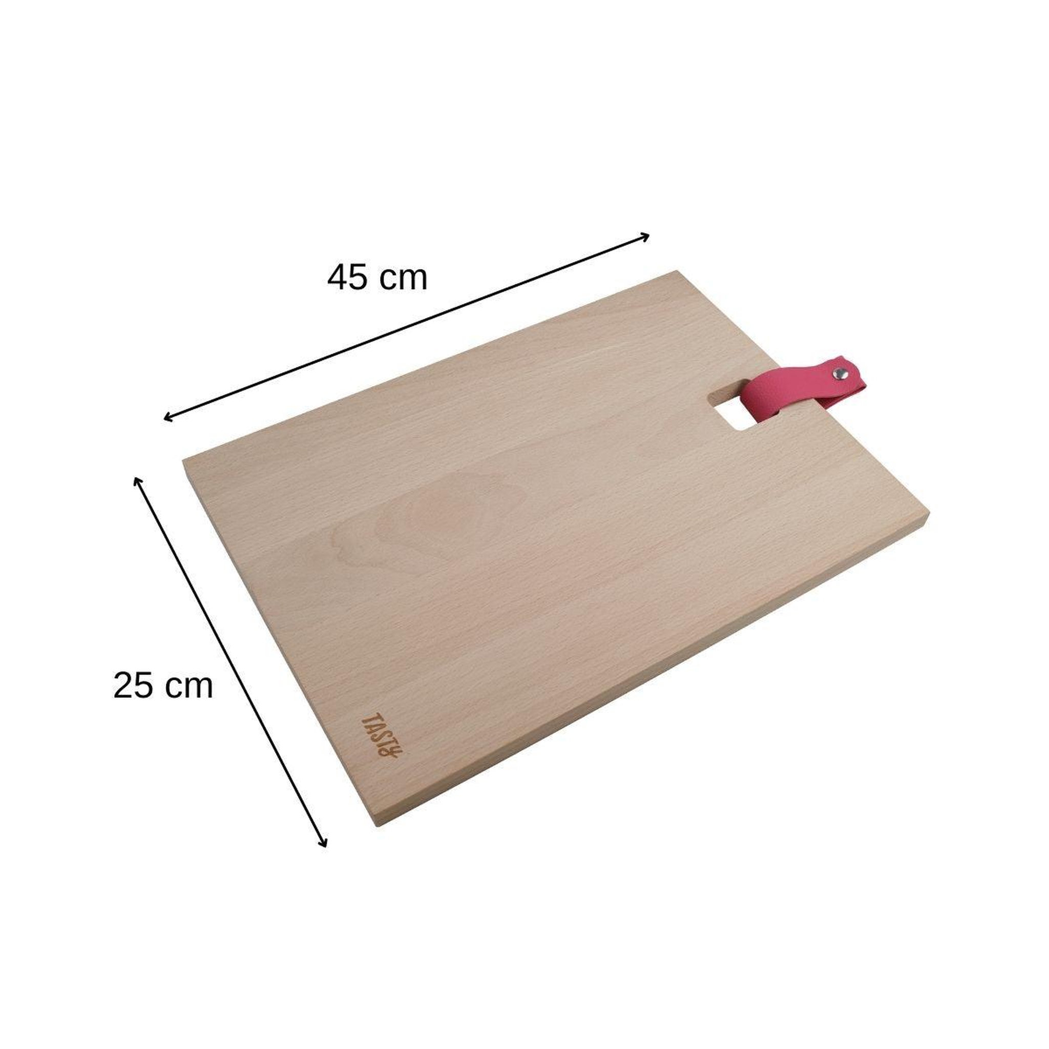 Voir la diapositive 3 : TASTY Planche à découper en bois rectangulaire 35 x 25 cm tasty green