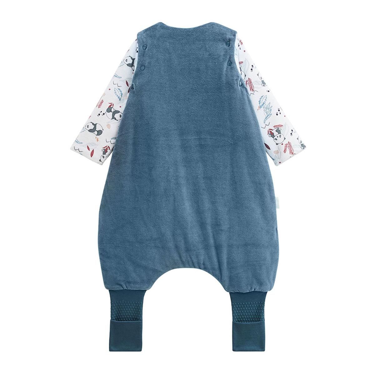 Petit Béguin Turbulette d'hiver en velours avec pieds retroussables et manches amovibles Tao