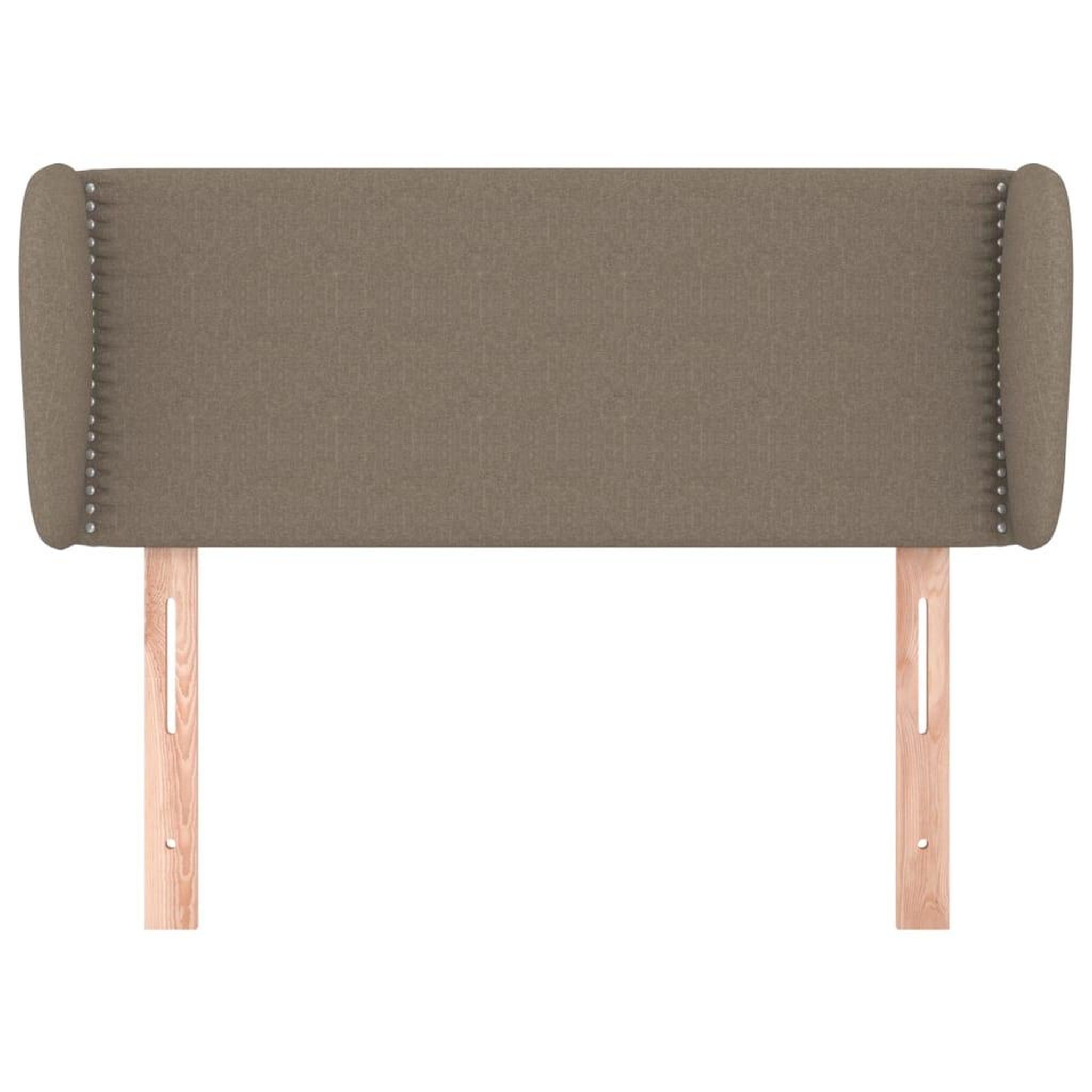 Voir la diapositive 3 : VIDAXL Tete de lit avec oreilles Taupe 103x23x78/88 cm Tissu