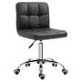 Voir la diapositive 1 : VINSETTO Vinsetto Chaise de bureau capitonnée hauteur réglable pivotant 360° piètement chromé revêtement synthétique noir