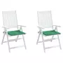 VIDAXL Coussins de chaise de jardin 2 pcs vert 50x50x3 cm tissu oxford