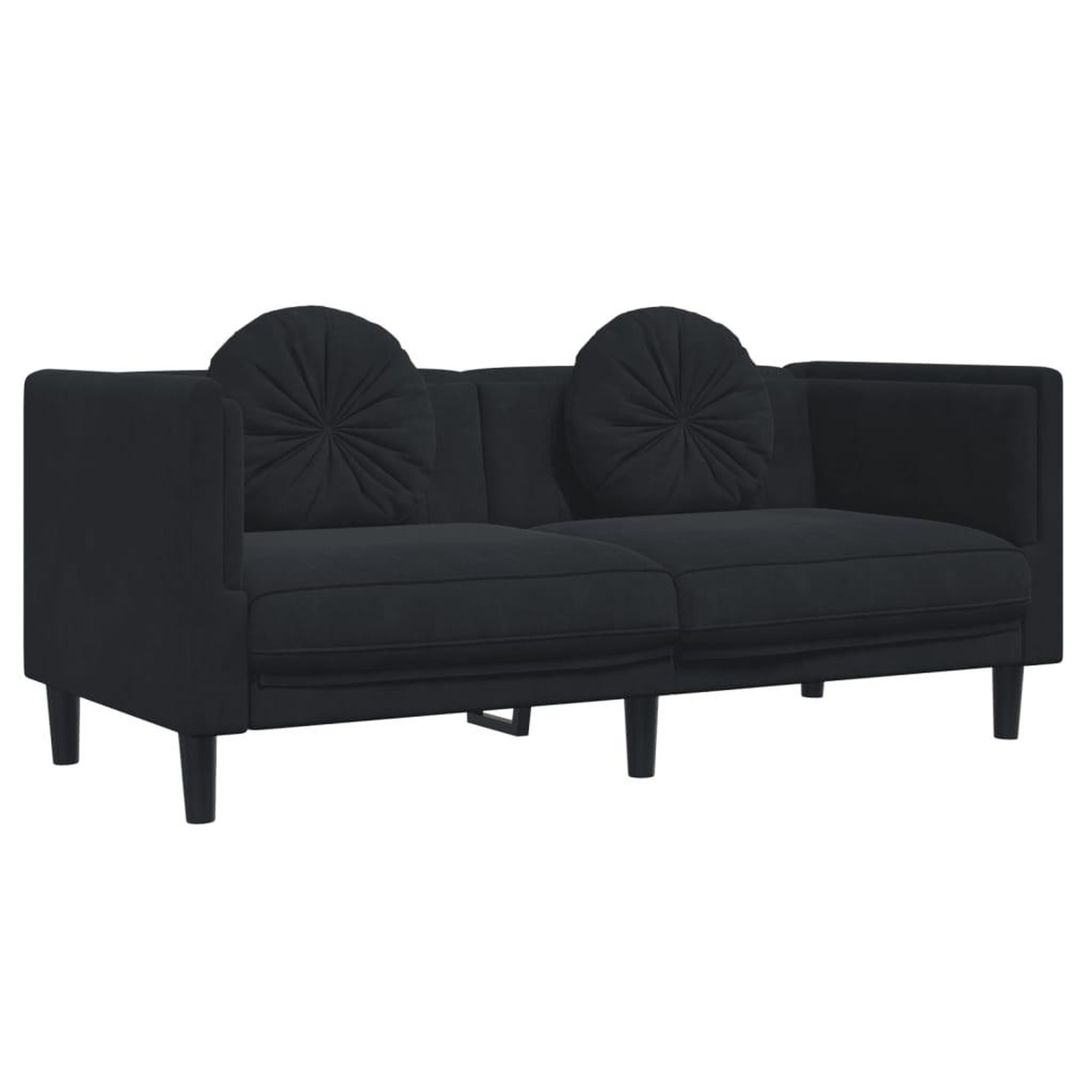Voir la diapositive 5 : VIDAXL Ensemble de canapes 3 pcs avec coussins noir velours