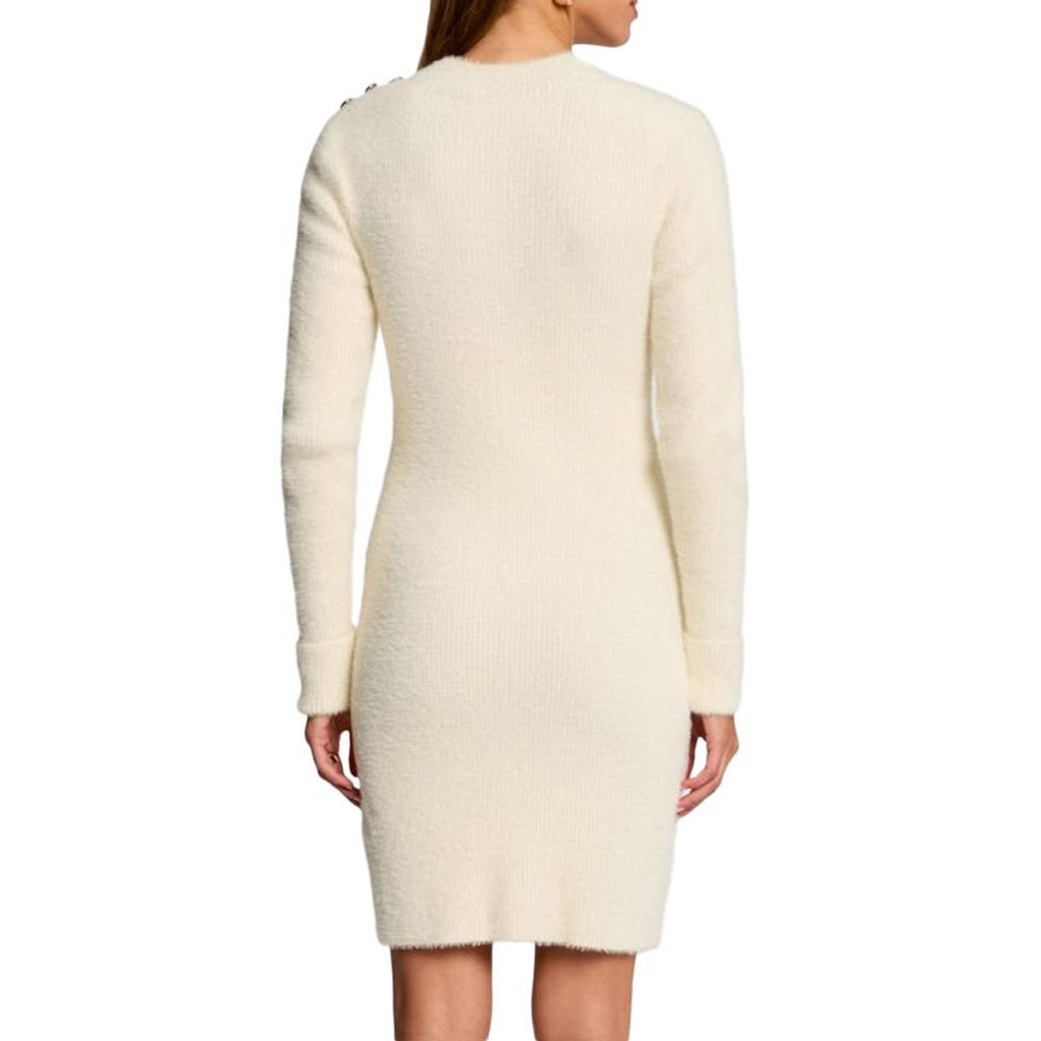 Voir la diapositive 2 : MORGAN Robe Ecru Femme Morgan Duveteuse