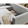Voir la diapositive 4 : BEST MOBILIER Saphir - canapé d'angle réversible 4 places - convertible - avec coffre - en tissu