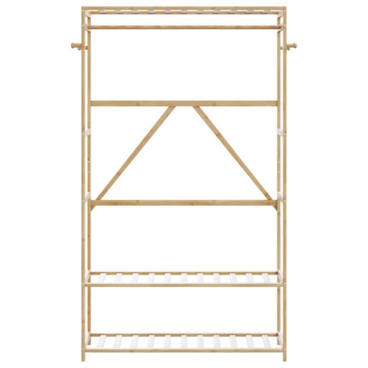 VIDAXL Porte vêtement avec étagères 110x40x175 cm bambou