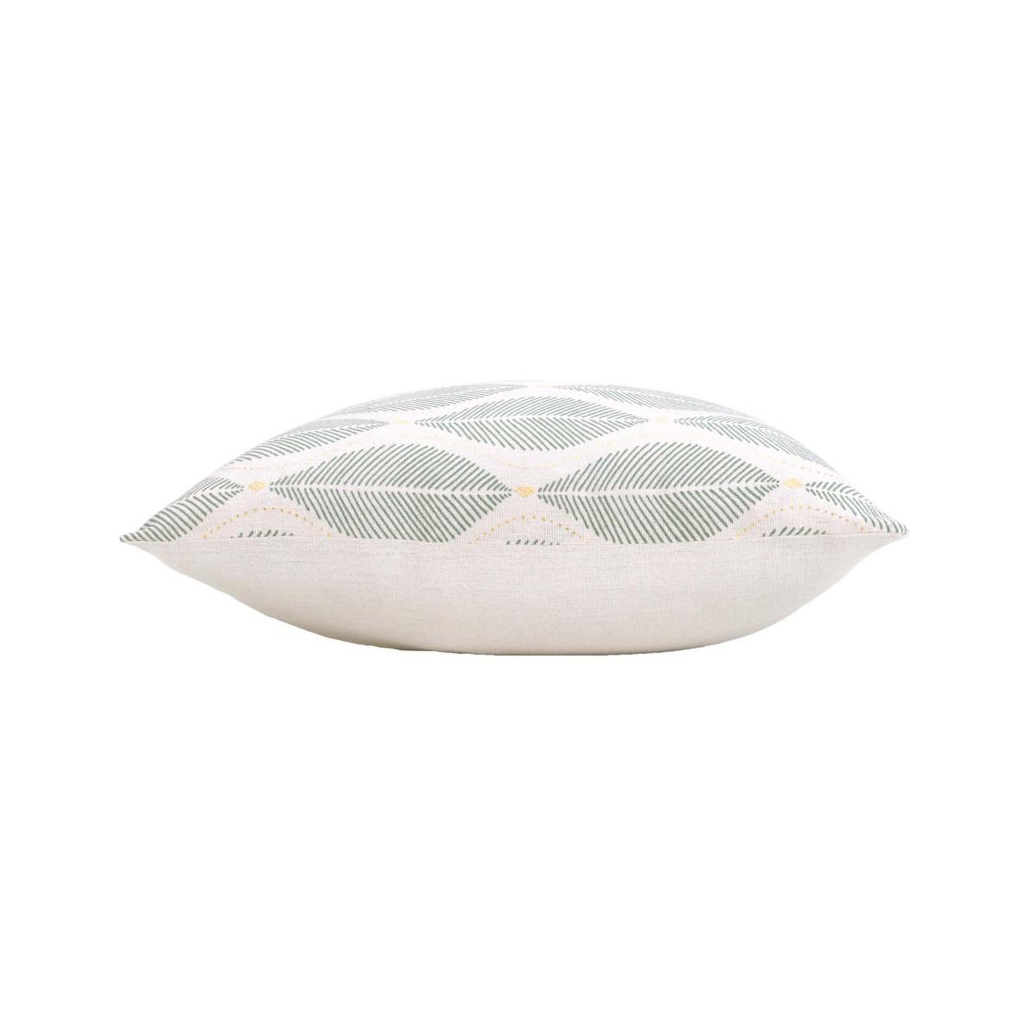 Voir la diapositive 2 : Douceur d'Intérieur Coussin imprimé métallisé  maho  45x45cm vert sauge