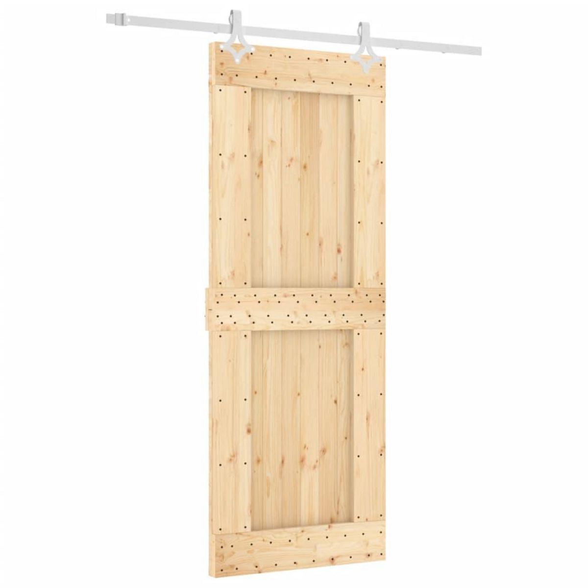 VIDAXL Porte coulissante et kit de quincaillerie 80x210 cm pin massif
