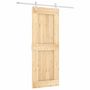 Voir la diapositive 2 : VIDAXL Porte coulissante et kit de quincaillerie 80x210 cm pin massif