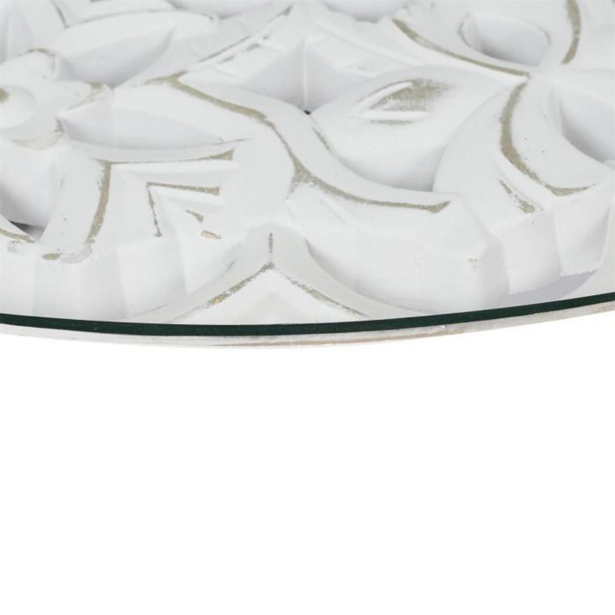Paris Prix Table d'Appoint Design  Arabesque  50cm Blanc