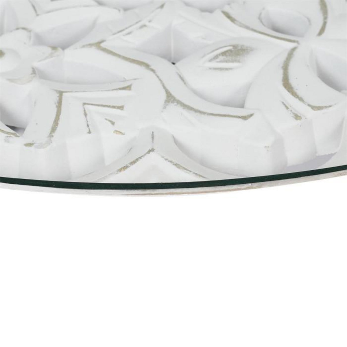 Paris Prix Table d'Appoint Design  Arabesque  50cm Blanc