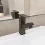 VIDAXL Robinet de lavabo retractable Finition grise 157x172 mm