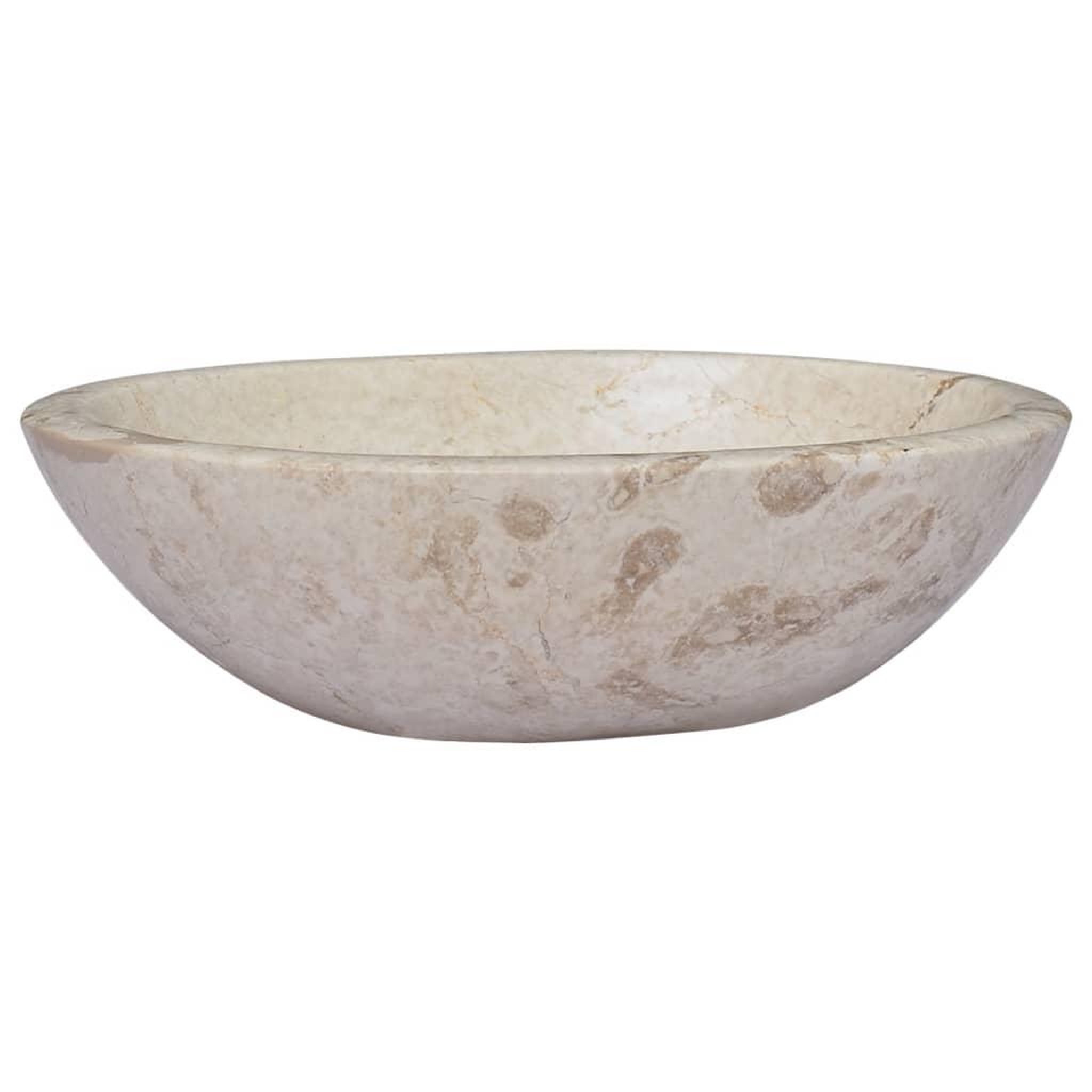 VIDAXL Lavabo Creme 53x40x15 cm Marbre