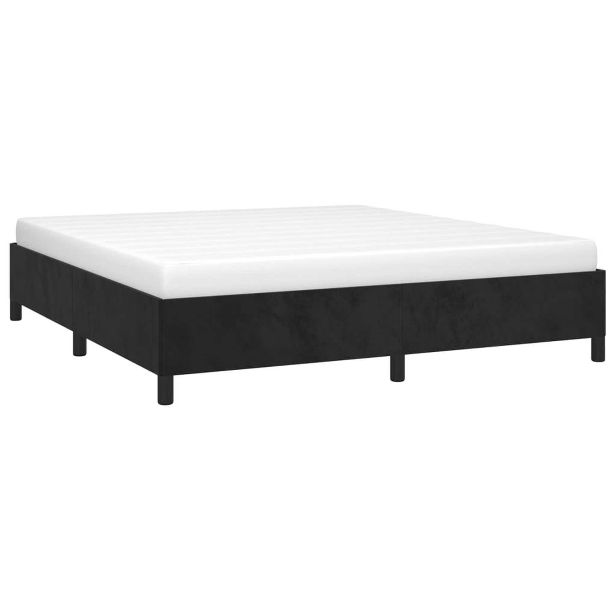 Voir la diapositive 3 : VIDAXL Cadre de lit sans matelas noir 180x200 cm velours