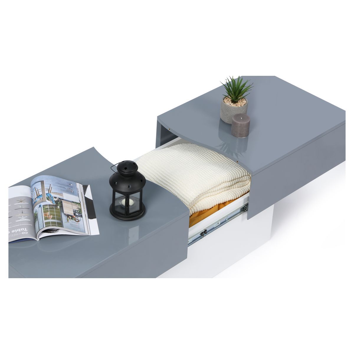 Table basse coulissante