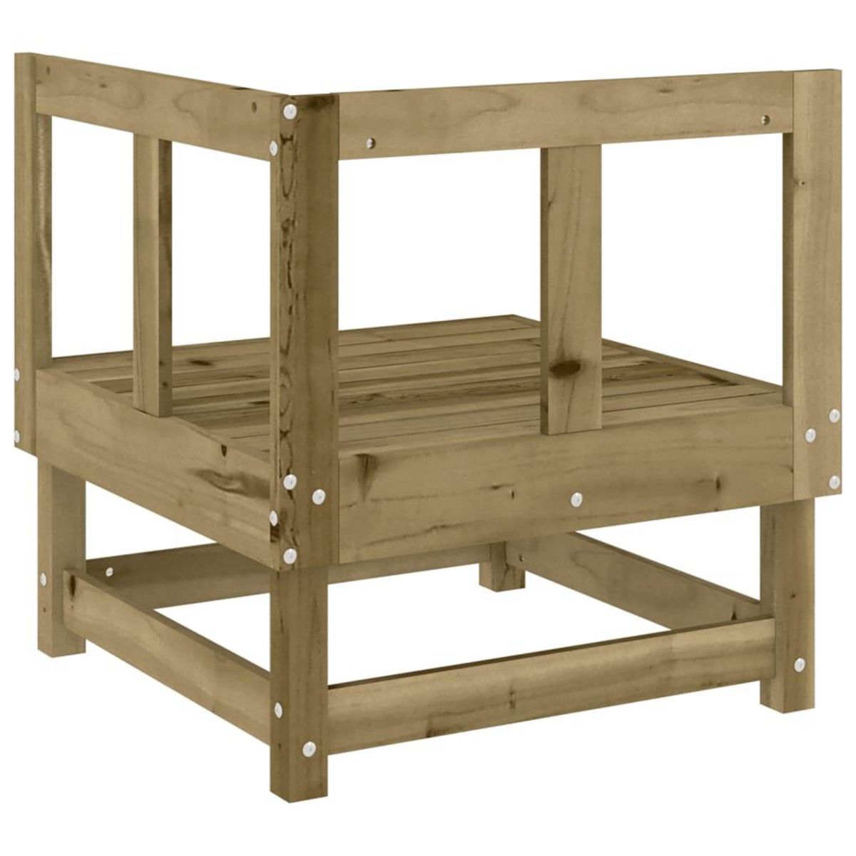 VIDAXL Canape d'angle de jardin bois de pin impregne