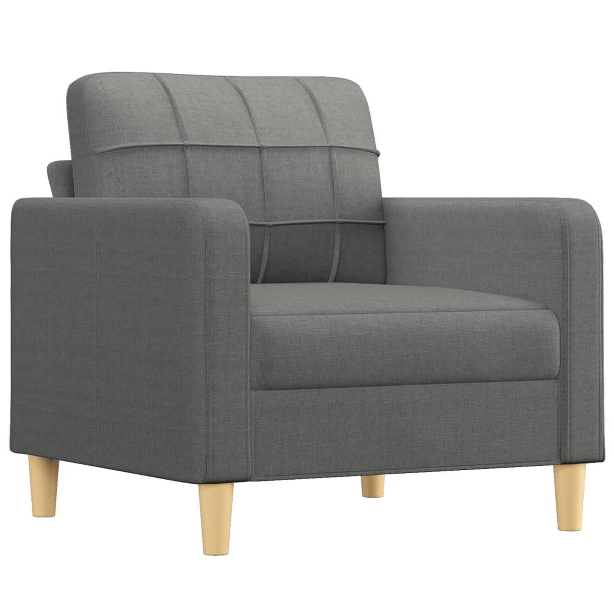 Voir la diapositive 3 : VIDAXL Ensemble de canapes 4 pcs coussins gris fonce tissu